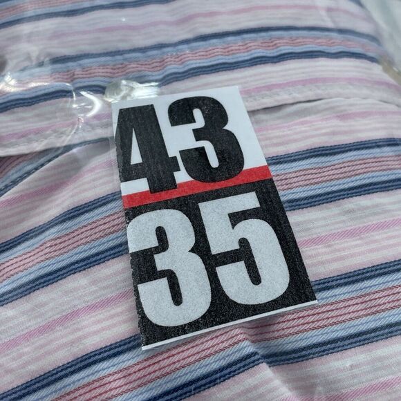 Scotch & Soda Mens XXL Striped Button-Up Shirt Pink & Blue 100% Cotton 4335 - Picture 8 of 9